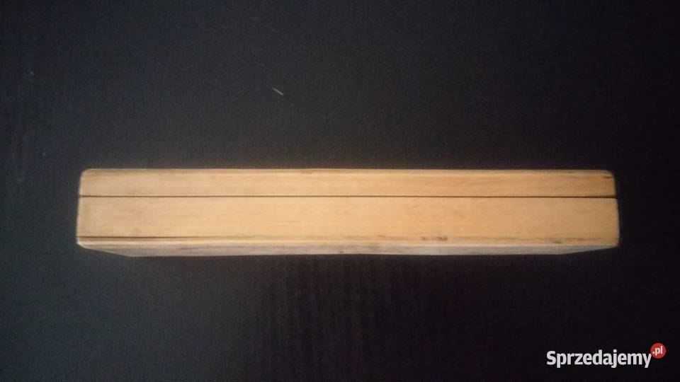 stary piórnik drewniany PRL