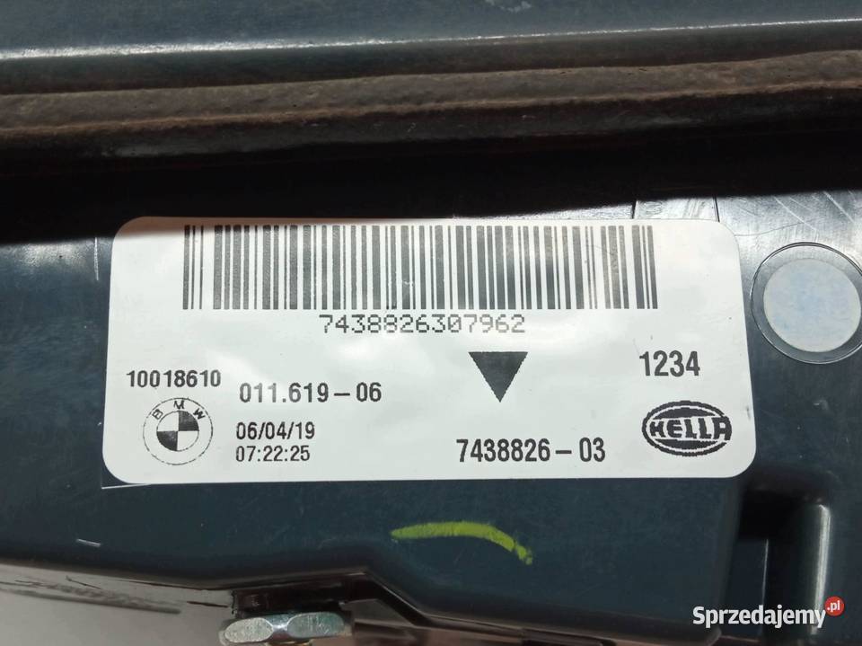 LAMPA TYŁ W KLAPĘ PRAWA EUROPA 7438826 Bmw X6 II osobowe świętokrzyskie