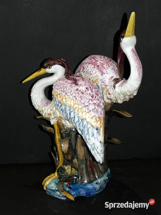 Roceram porcelana Czaple ptaki duże piękne Środa Wielkopolska