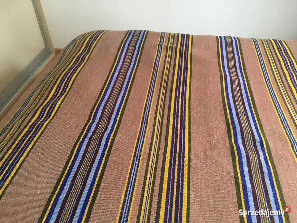 PRL nakrycie narzuta pled ładne kolory Kołobrzeg