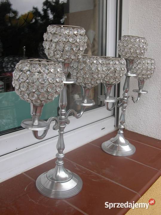 świeczniki glamour komplet Gorzów Wielkopolski
