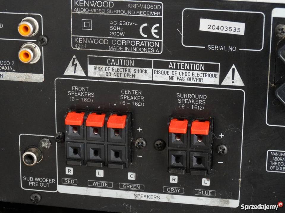 Amplituner Kenwood KRFV4060 mocny 200 wat