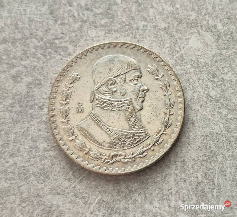 453 MEKSYK srebro 1 Peso 1967 r
