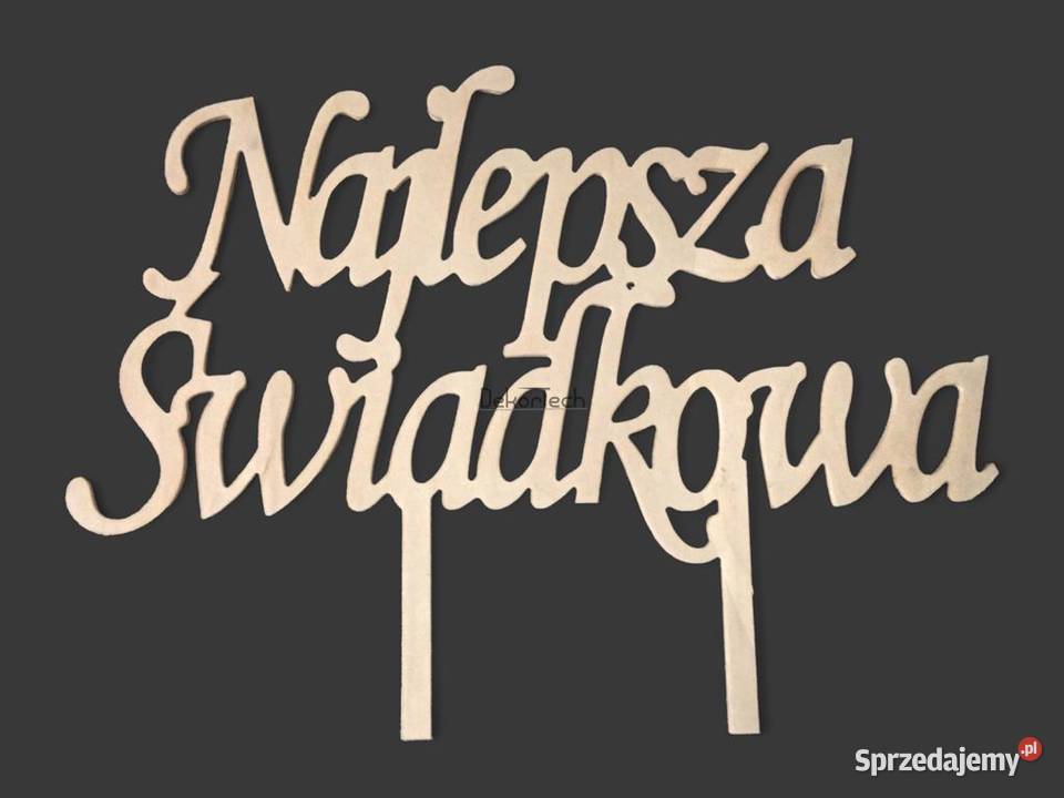 Topper na tort weselny wesele wieczór panieński Chomranice