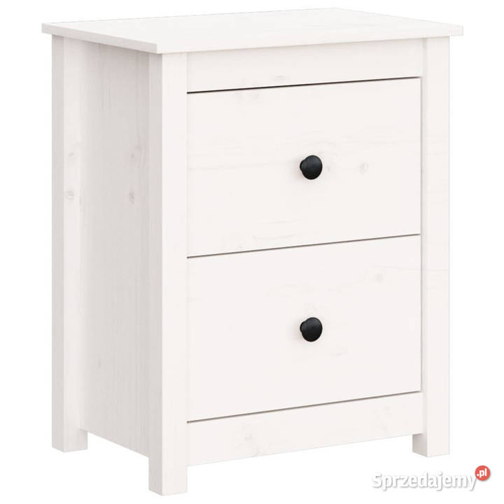 Szafki nocne 2 białe 50x35x615 lite drewno Warszawa
