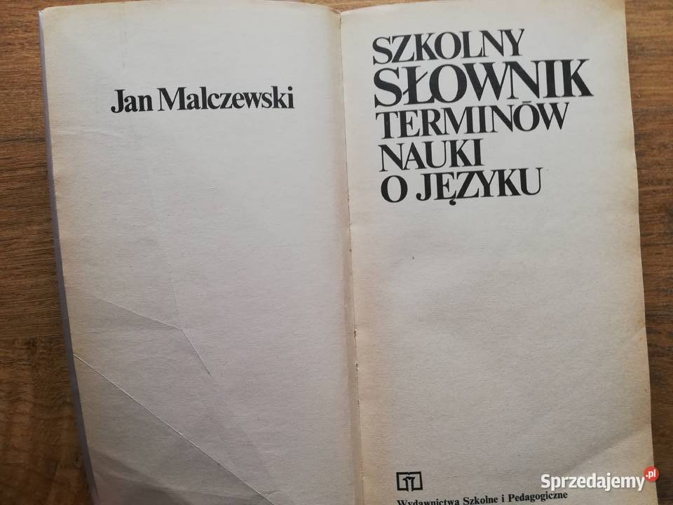 Szkolny słownik terminów nauki o języku Jan ISBN 8302003751 Kraków