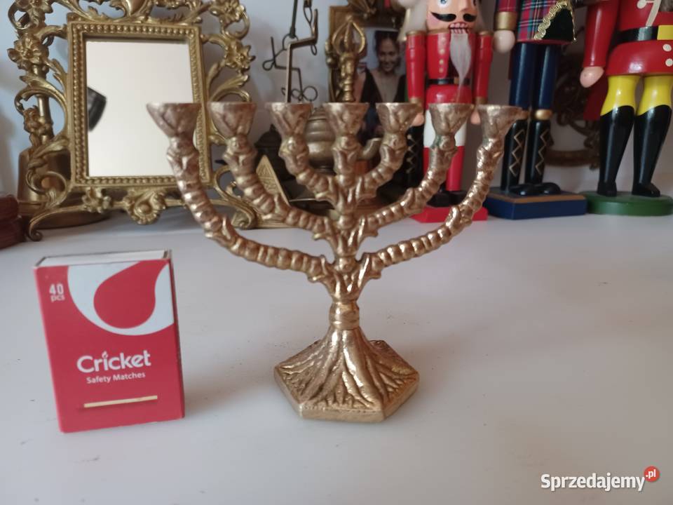 Świecznik mosiężny menora podróżna Poznań