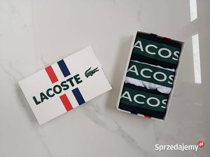 Bokserki męskie Lacoste 3pack rozmiar L Białystok sprzedam