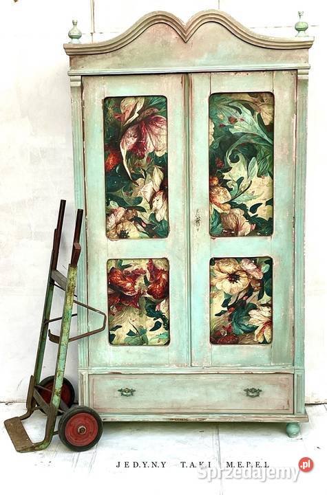 Szafa vintage dwudrzwiowe prowansalska shabby 115cm Przeworsk