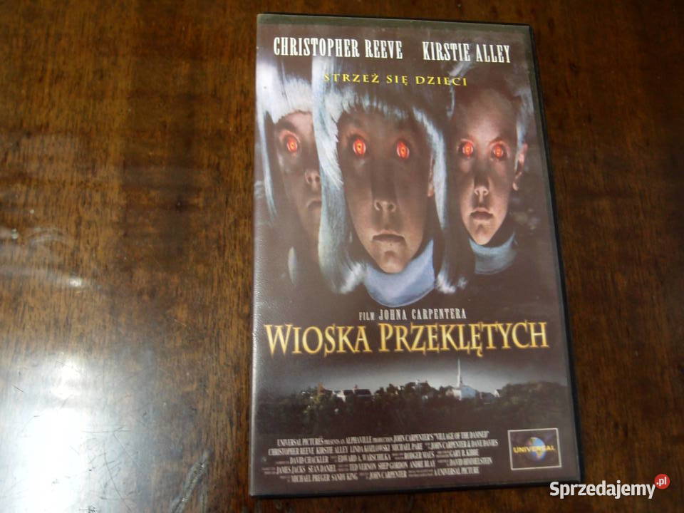 Kaseta VHS Film Wioska Przeklętych Retro Film Kultura i Rozrywka Łódź