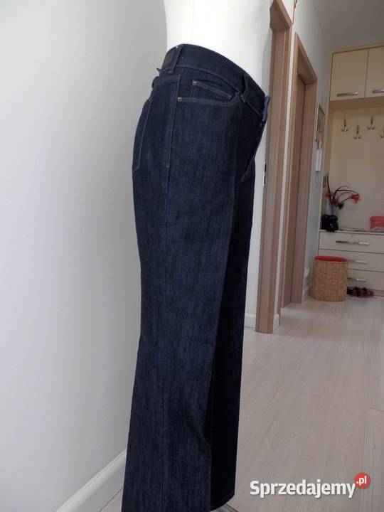 Spodnie Zara Dżinsy Jeansy Granatowe Klasyczne Łomża