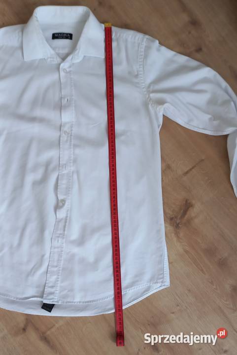 Biała koszula męska MAGRA Slim Fit M elegancka Koło
