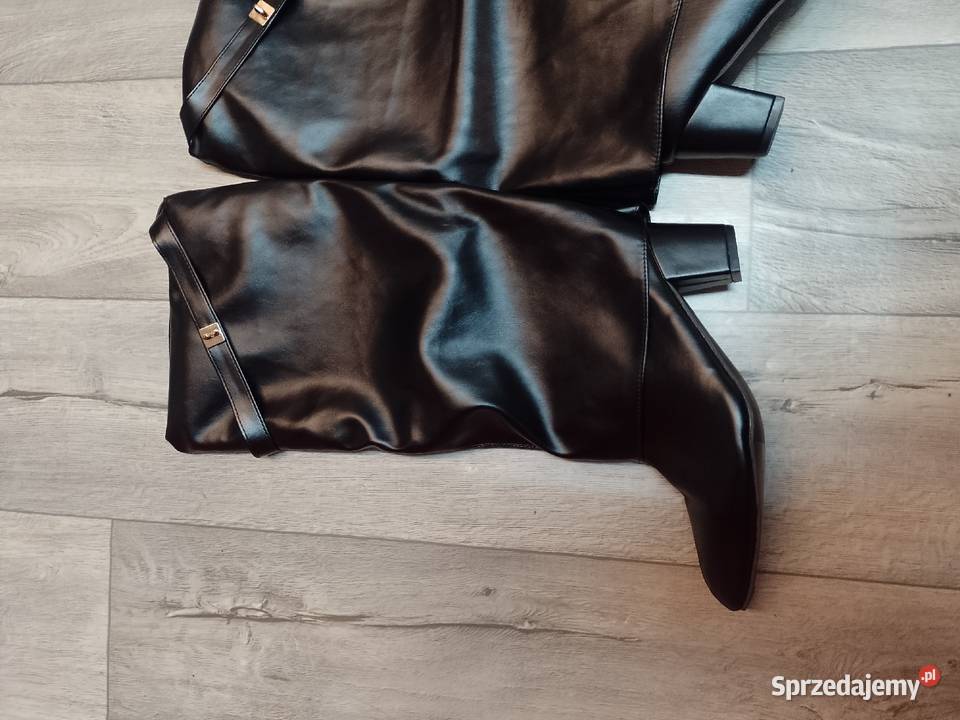 43 Czarne zdobione Kozaki kowbojki wieczorowe Kozaki Kraków