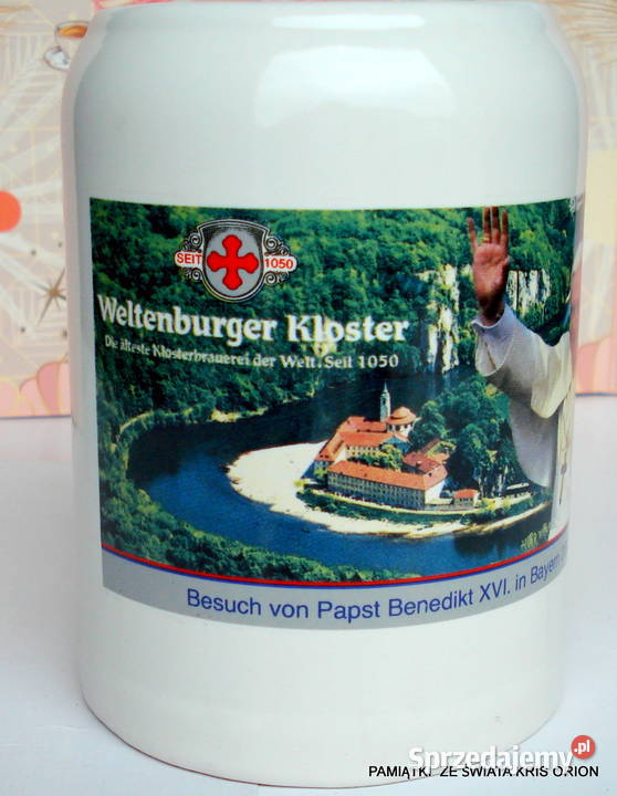 Kufel Porcelanowy Papież Benedykt Browar dolnośląskie Wrocław