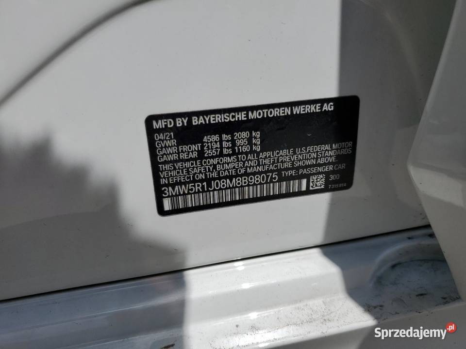 2021 BMW 330I Częstochowa sprzedam