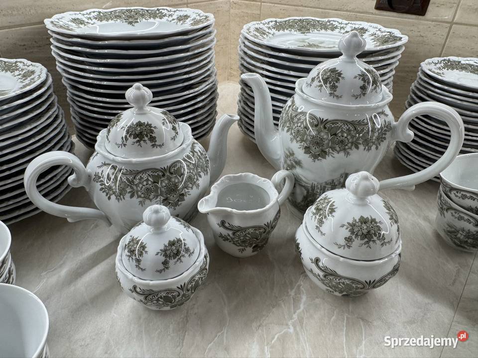 Elegancki serwis obiadowokawowy Bavaria Weiden Porcelana i szkło Biłgoraj sprzedam