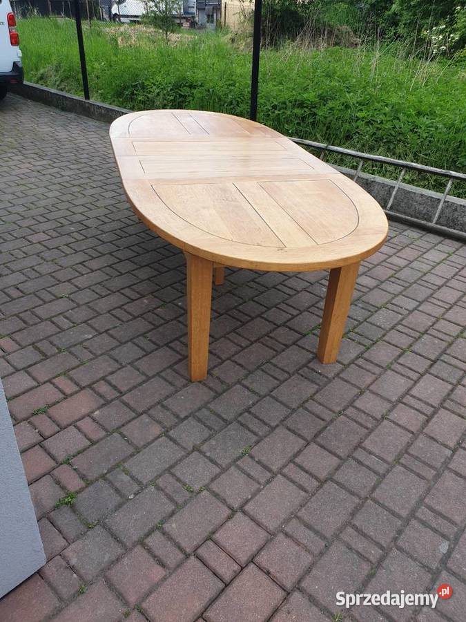 Duży stary Owalny stół rozkładany lite drewno sprzedam