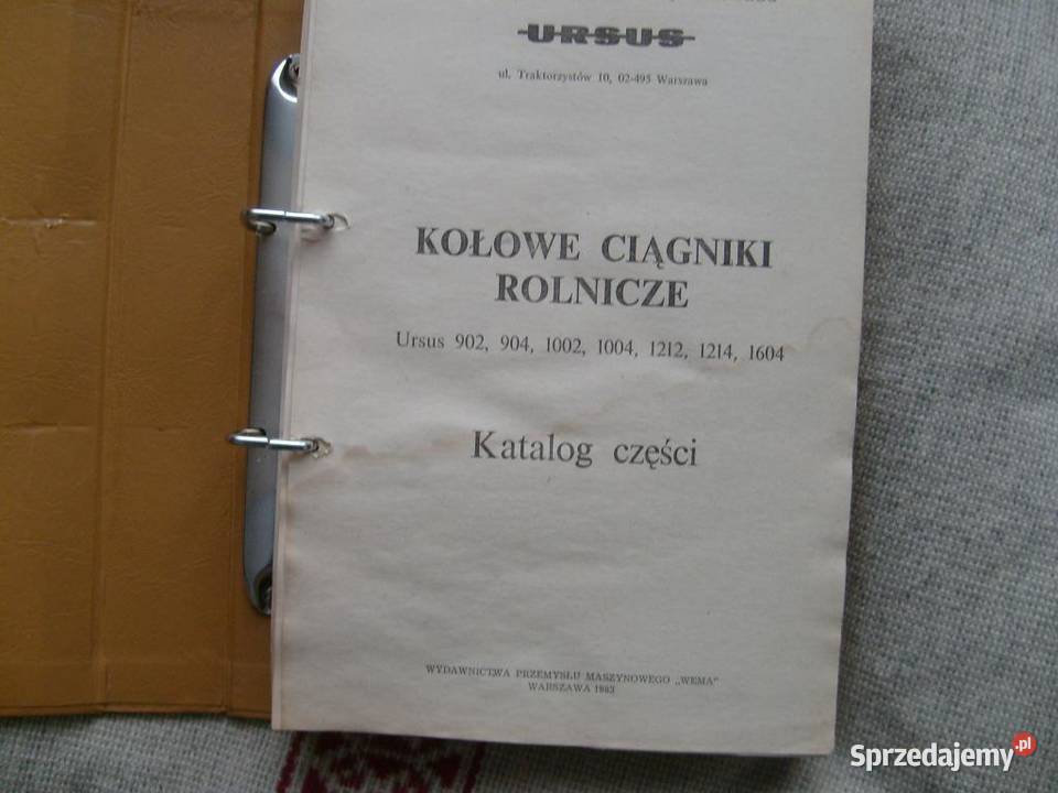 Katalog części Ursus 902 904 1002 1004 1212 1214 Lublin sprzedam