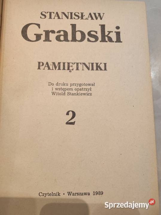 Pamiętniki Stanisław Grabski Rok wydania 0 świętokrzyskie Kielce