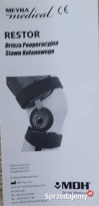 Orteza stawu kolanowego pooperacyjna Restor Syców