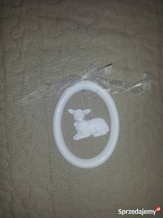 Ceramiczna zawieszka ramka z owcą barankiem Dekoracje i ozdoby Warszawa