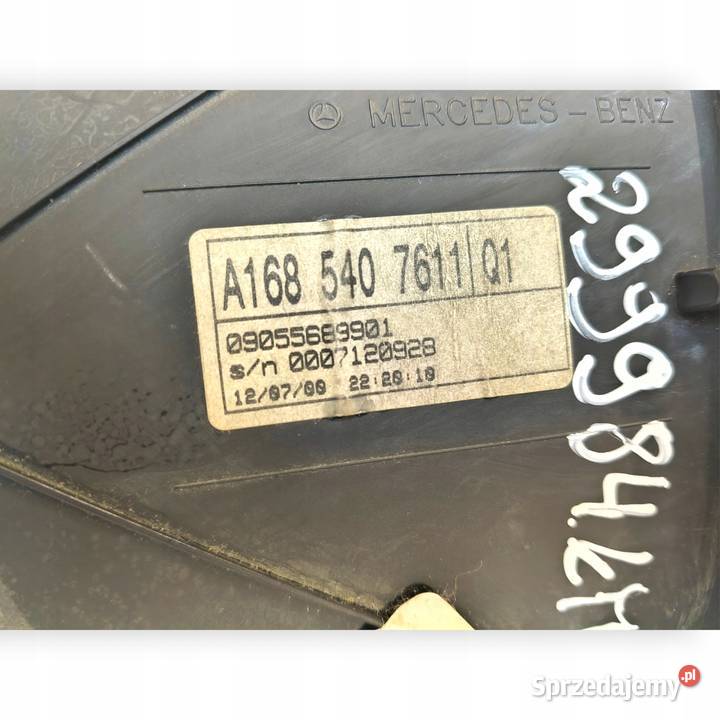LICZNIK ZEGARY A1685407611 Mercedes W168 17 CDI osobowe lubelskie sprzedam