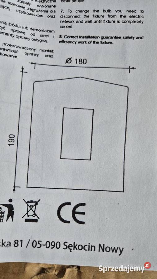Lampa oprawa czterokierunkowa