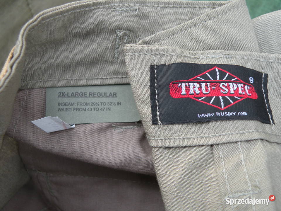 Spodnie BDU Khaki TRU SPEC 2XL cotton Antyki, Sztuka, Kolekcje