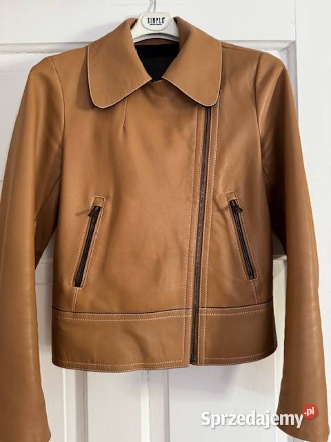 Massimo Dutti kurtka skórzana damskXS camel brąz Częstochowa sprzedam
