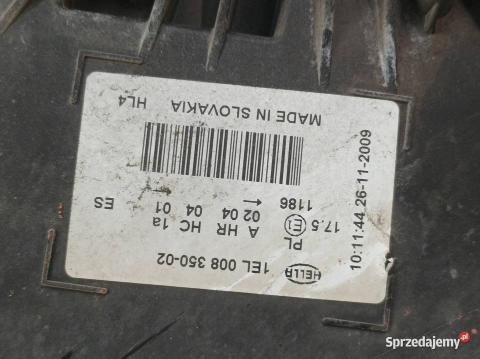 LAMPA PRZÓD PRAWA EU LIFT 1EL00835002 VW Passat świętokrzyskie