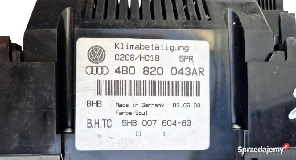 PANEL NAWIEWU KLIMATYZACJI AUDI A6 C5 Działoszyce sprzedam