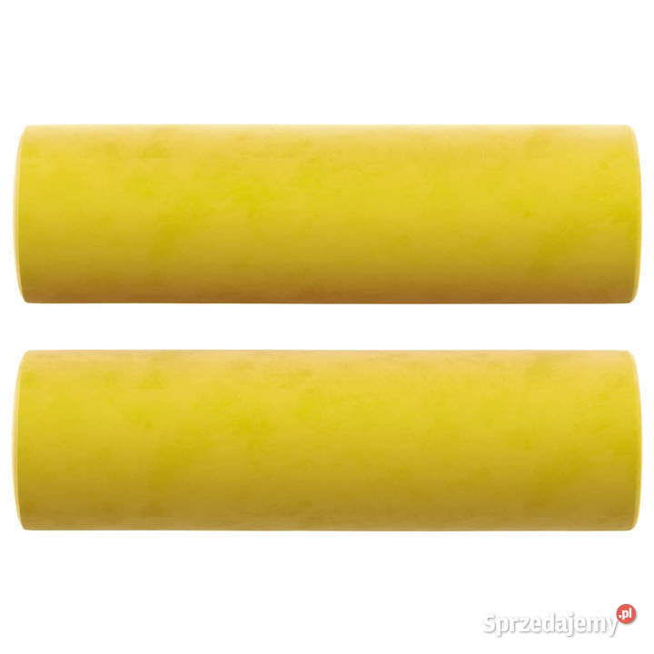2osobowa sofa z poduszkami żółta 120 aksamit Warszawa