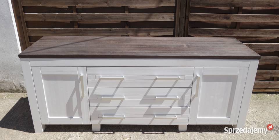 Komoda drewniana kredens biała duża szer201 mazowieckie Warszawa sprzedam