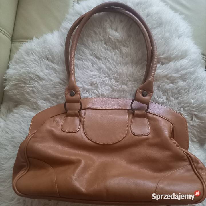 Śliczną torebkę sprzedam kolor camel skóra Nowy Sącz