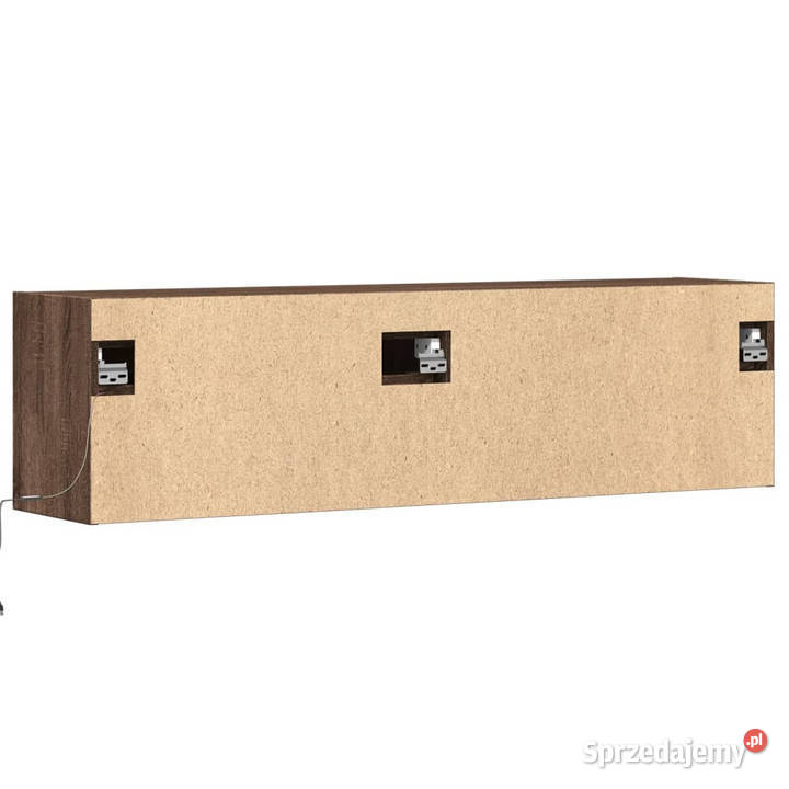 Ścienna szafka TV z LED brązowy dąb 140x31x38 Warszawa
