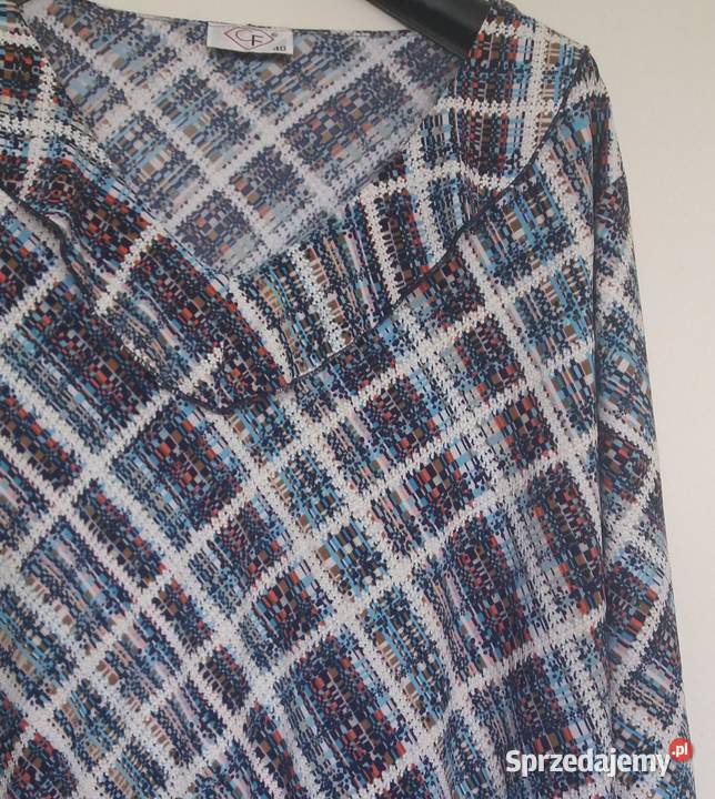 XXL Bluzka tunika o linii A CF kolorowy śląskie