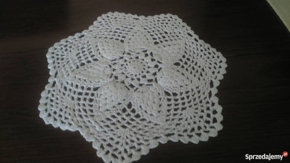 Serwetka szydełkowa śnieżynka 35 serweta krem Wyposażenie wnętrz Radom