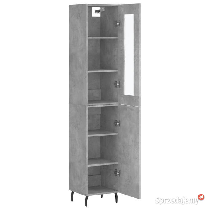 Wysoka szafka szarość betonu 345x34x180 Warszawa sprzedam