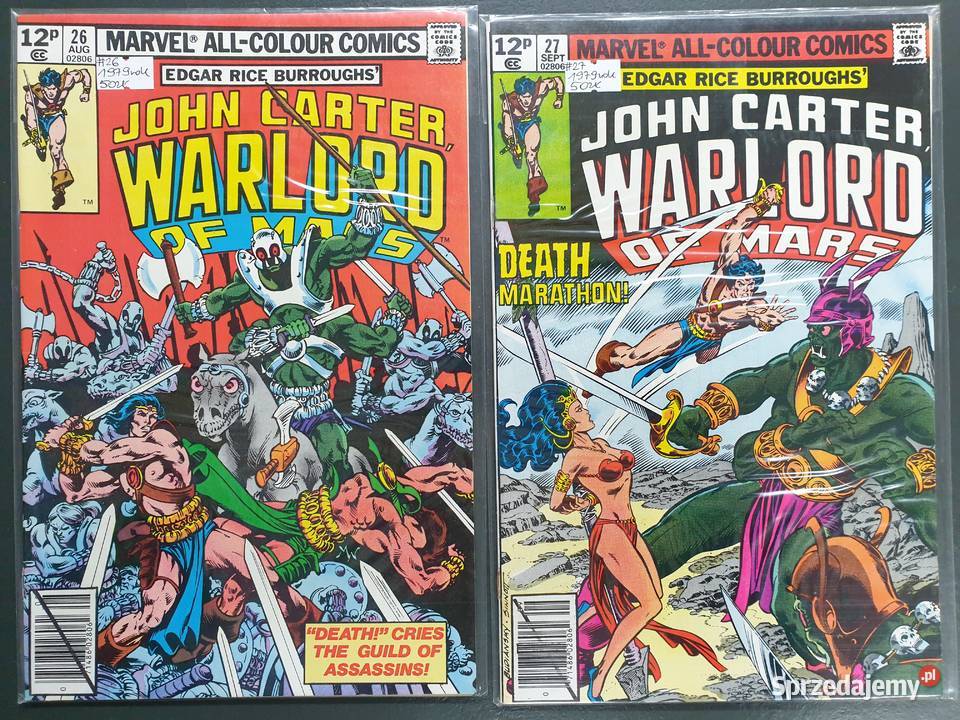 John Carter Warlord Of Mars 2 komiksy Marvel USA Gdynia sprzedam