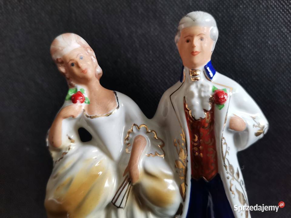Stara figurka Markiz i Markiza porcelana Jan Katowice