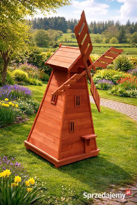Wiatrak ogrodowy drewniany Jordanów