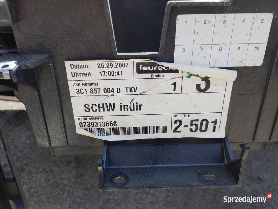 VW PASSAT B6 DESKA ROZDZIELCZA KONSOLA PODUSZKA