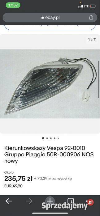 Piaggio Vespa Kierunkowskazy Migacze prawy lewy Pozostałe Poznań