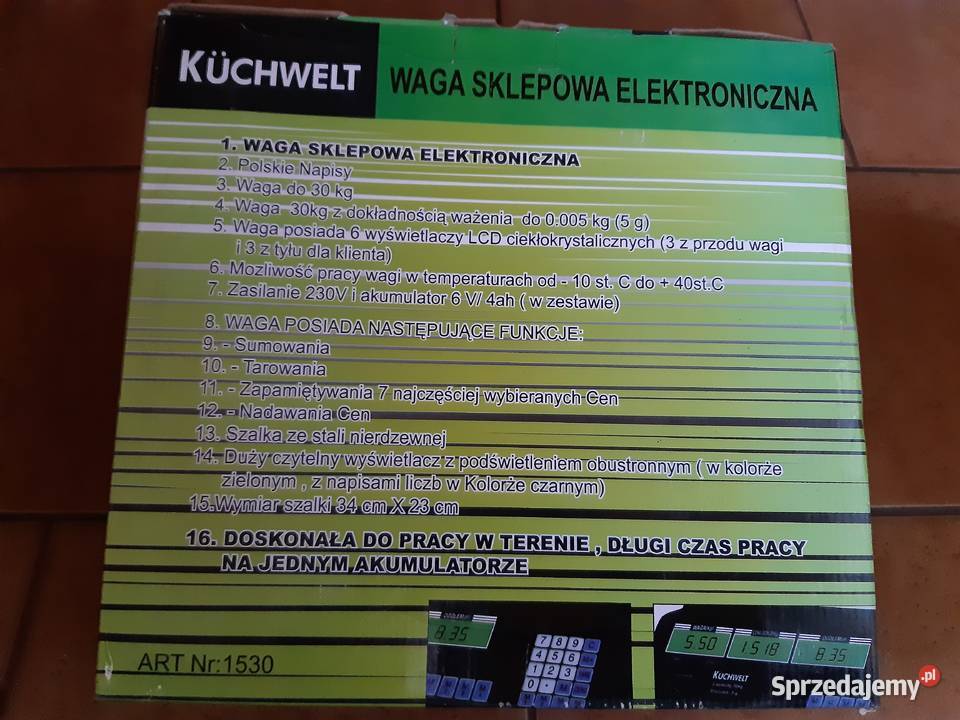 waga sklepowa elektroniczna Kuchwelt do 30 Szymanów