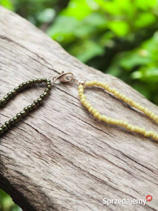 Skręcany naszyjnik z koralików Sanok