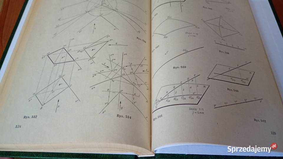 Geometria wykreślna 2 rzutowa album rysunki Książki i Podręczniki