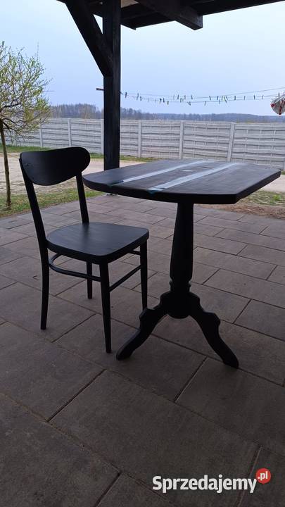 Stolik kawowy plus krzesło PRL Młodocin