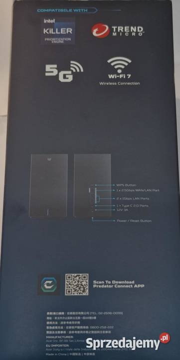 Router Acer Predator Connect X7 5G 80211be WiFi