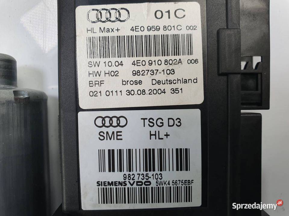 SILNICZEK SZYBY LT AUDI A8 D3 4E1959801C