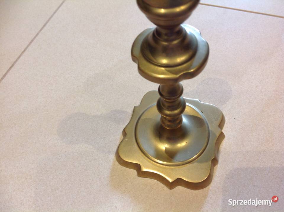 Stary Świecznik Mosiężny z Brązu Nowa Sól